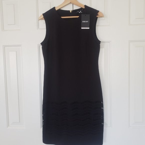 DKNY Little Black Dress NWT! Size 6 Sheath dress with cutout details. - Picture 13 of 16
